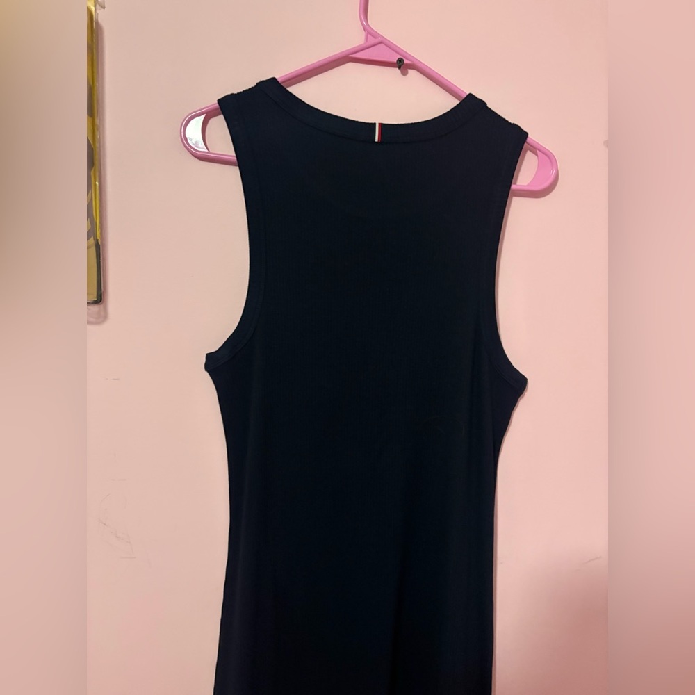 ⭐️ Tommy Hillfigur Sleeveless Black Ribbed Tank Dress